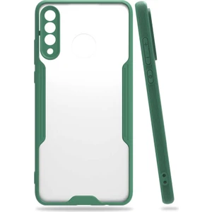 Huawei P30 Lite Kılıf Zore Parfe Kapak-Koyu Yeşil