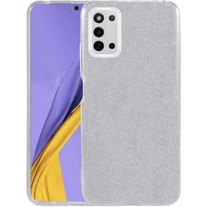 Galaxy A03S Kılıf Zore Shining Silikon-Gümüş