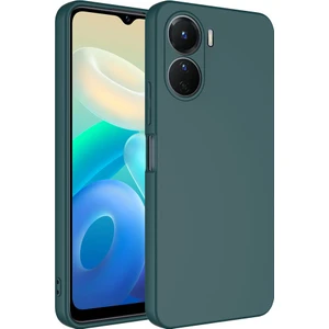 Vivo Y16 Kılıf Zore Mara Laaakan Kapak-Koyu Yeşil