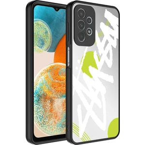 Galaxy A72 Kılıf Aynalı Desenli Kamera Korumalı Parlak Zore Mirror Kapak-Yazı