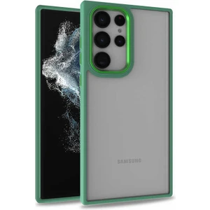 Galaxy S22 Ultra Kılıf Zore Flora Kapak-Yeşil