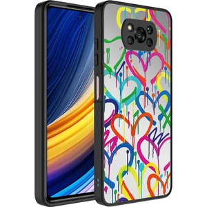 Xiaomi Poco X3 Kılıf Aynalı Desenli Kamera Korumalı Parlak Zore Mirror Kapak-Kalp