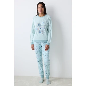 Me Time Açık Mint Yeşili Pantolon Pijama Takımı