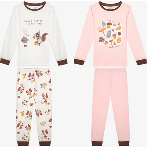 Kız Çocuk Gross 2li Çok Renkli Pijama Takımı