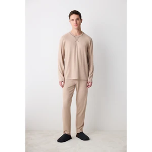 Cosy Bej Pantolon Pijama Takımı