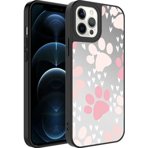Apple iPhone 12 Pro Max Uyumlu Aynalı Desenli Kamera Korumalı Parlak Zore Mirror Kapak-Pati