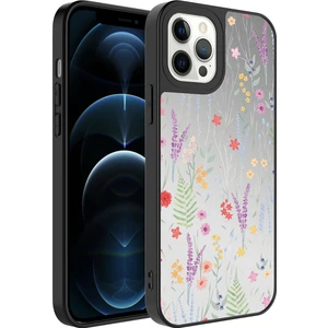 Apple iPhone 12 Pro Uyumlu Aynalı Desenli Kamera Korumalı Parlak Zore Mirror Kapak-Dallar