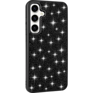Galaxy S24 Kılıf Parlak Taşlı Tasarım Zore Pırlanta Kapak-Siyah