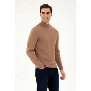 U.S. Polo Assn. Erkek Camel Melanj Kazak /Triko 50297038-VR122