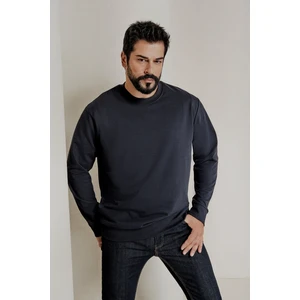Altınyıldız Classics Erkek Lacivert Standart Fit Normal Kesim Bisiklet Yaka 3 Iplik Pamuklu Sweatshirt