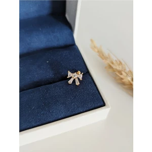 Su Perisi Takı Bijuteri Cerrahi Çelik Gold Zirkon Taşlı Fiyonk Model Piercing , Tragus
