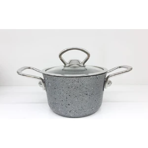 Oms Granit 12X7,5CM Mini Tencere Gri