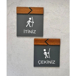 Abstrool Serisi Kapı Yönlendirmesi Çekiniz Itiniz Set