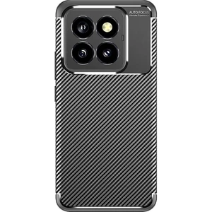 Xiaomi Mi 14 Pro Kılıf Negro Karbon Desen Silikon + Ekran Koruyucu