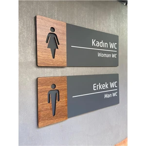 Ceviz Serisi Bay-Bayan Wc Kapı Isimliği