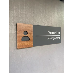 Ceviz Serisi Yönetim (Ingilizce-Türkçe) Kapı Isimliği