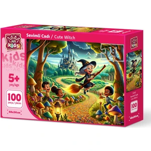 Art Puzzle Art Çocuk Sevimli Cadı 100 Parça Puzzle