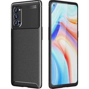 Oppo Reno 4 Pro 5g Kılıf Negro Karbon Desen Silikon