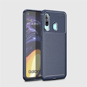 Samsung Galaxy A20S Kılıf Negro Karbon Desen Silikon + Ekran Koruyucu