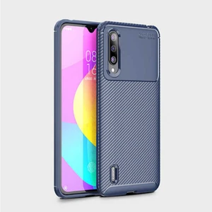 Xiaomi Mi 9 Lite Kılıf Negro Karbon Desen Silikon + Ekran Koruyucu