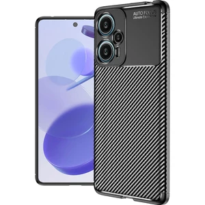 Xiaomi Poco F5 Kılıf Negro Karbon Desen Silikon + Ekran Koruyucu