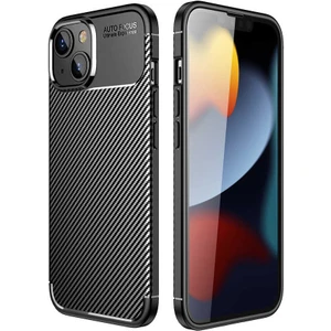 iPhone 14 Plus Kılıf Negro Karbon Desen Silikon
