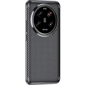 Xiaomi Mi 14 Ultra Kılıf Negro Karbon Desen Silikon + Ekran Koruyucu