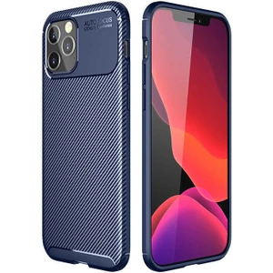 iPhone 12 Pro Max Kılıf Negro Karbon Desen Silikon