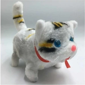 Oyuncak Kedi Pilli Sesli Yürüyen Peluş Kedi