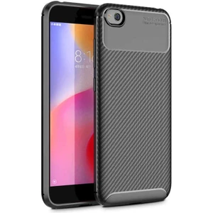 Xiaomi Redmi Go Kılıf Negro Karbon Desen Silikon + Ekran Koruyucu