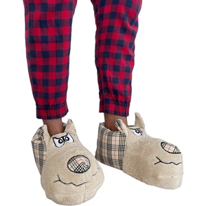 Unisex Panduf Ses Yapmayan Ev Patiği BEJ