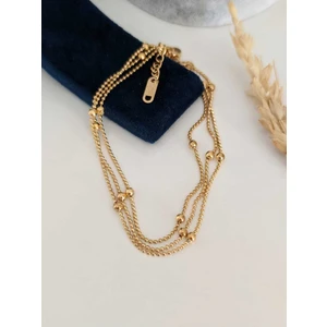 Su Perisi Takı Bijuteri Çelik Kararmaz Üç Sıra Dorika Halhal