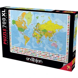 700 Parça xl Puzzle - Dünya Siyasi Haritası 2703