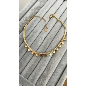 Su Perisi Takı Bijuteri Çelik Gold Italyan Zincir Detaylı Pul Halhal