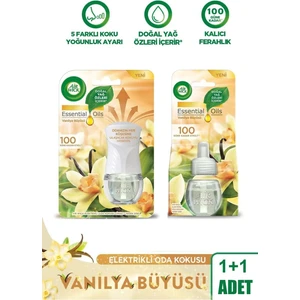 Air Wick Elektrikli Oda Kokusu Seti Vanilya Büyüsü – Doğal Yağlı, Uzun Süre Kalıcı, 1 Cihaz ve 1 Yedek Kartuş