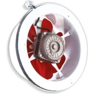 20 cm TBA-200 40 Watt 650 M3/h 1300 D/d 220/230 Volt Monofaze Kapaksız Baca Duvar Aspiratörü