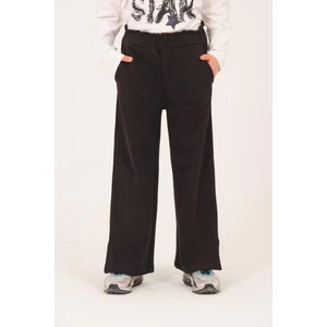 Genç Kız Çocuk Cepli Eşofman Altı - Siyah