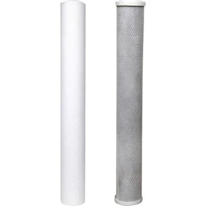 WaterGold Su Arıtma 20 inç 5 Micron Tortu ve Blok Aktif Karbon Filtresi