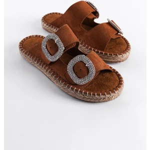 Britney Taşlı Kadın Espadril Terlik