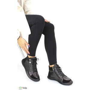 Kadın Günlük Ortopedik Hakiki Deri Kısa Spor Tarz Bot M25/KB1995