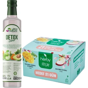 Ultra Natura Fit Ikili (Detoks Sirkesi 500 ml ve Fit Çay Hedef 21 Gün)