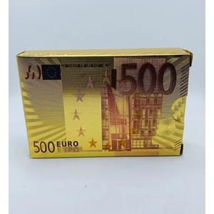 Dükkan Design 500 Euro Desenli Altın Iskambil Kartları