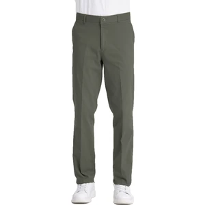 Erkek Yeşil Cepli Casual Chino Regular Kesim Likralı Kanvas Pantolon