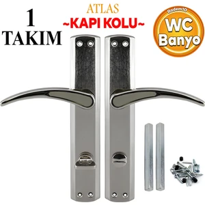 Atlas Wc Banyo Kapı Kolu Nikel Inox Aynalı Sağa Sola Uygun Iç Dış Wc Kapısı Kilitlenebilir 1 Takım