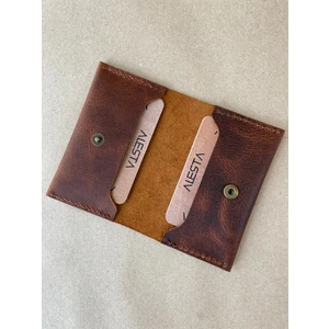 Alesta Leather El Yapımı Hakiki Deri Kartlık