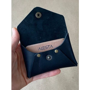 Alesta Leather El Yapımı Deri Minimal Kartlık Bozuk Para Cüzdanı