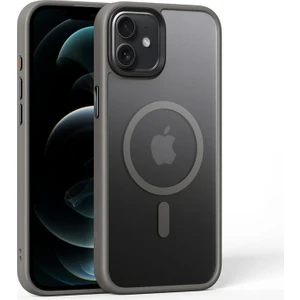 Apple iPhone 11 Uyumlu Kılıf Zebana Fros Silikon Kılıf (Kablosuz Şarj Destekli) Gri