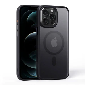 Apple iPhone 12 Pro Uyumlu Kılıf Zebana Fros Silikon Kılıf (Kablosuz Şarj Destekli) Siyah