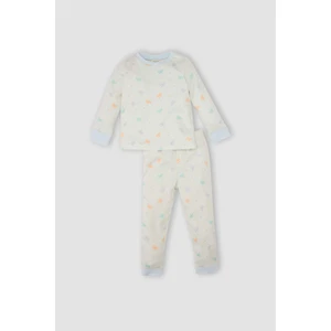 Kız Bebek Pijama Takımı Kelebek Desenli Uzun Kollu Üst Beli Lastikli Uzun Alt D3440A524WN