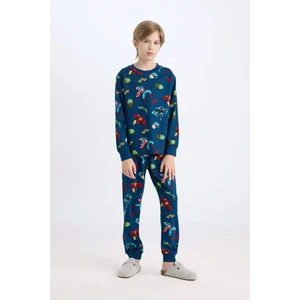 Erkek Çocuk Pijama Takımı Marvel Comics Uzun Kollu Üst Beli Lastikli Uzun Alt D6328A824WN